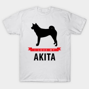 I Love My Akita T-Shirt